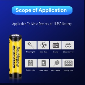 Doublepow 18650 3.7V 2500mAh True Capacity Battery Robotics Bangladesh