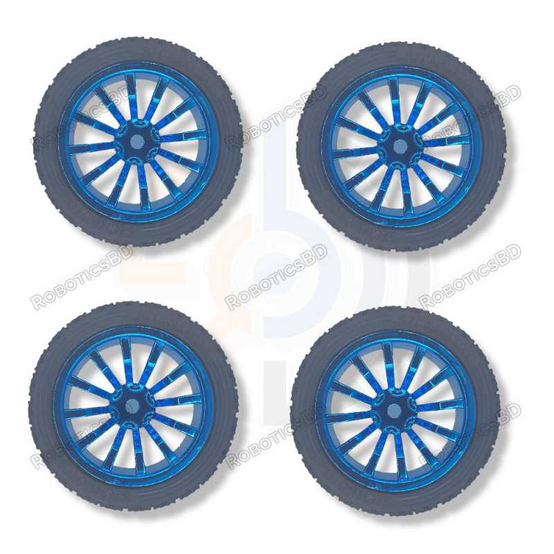 65mm Rubber Wheel (Pack of 4) Robotics Bangladesh 65mm Rubber Wheel (Pack of 4) Robotics Bangladesh