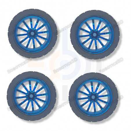 65mm Rubber Wheel (Pack of 4) Robotics Bangladesh