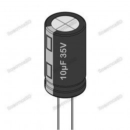 10uF 35V Capacitor (pack of 5) Robotics Bangladesh