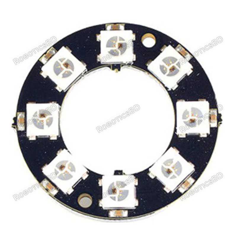 WS2812B RGB LED 8 Bit Ring Robotics Bangladesh WS2812B RGB LED 8 Bit Ring Robotics Bangladesh