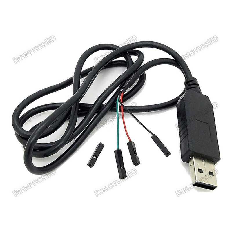 USB To Serial Cable TTL 4 Pin Rs 232 UART Converter Adapter Programming Module Robotics Bangladesh USB To Serial Cable TTL 4 Pin Rs 232 UART Converter Adapter Programming Module Robotics Bangladesh
