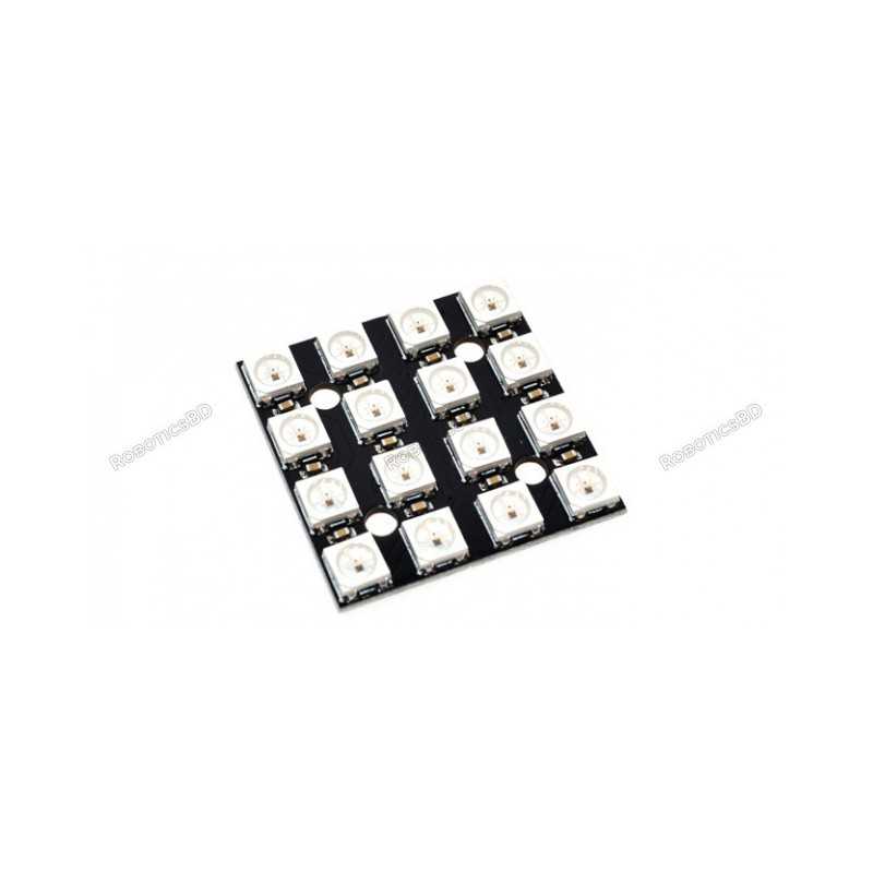 WS2812 RGB 4X4 Display Robotics Bangladesh WS2812 RGB 4X4 Display Robotics Bangladesh