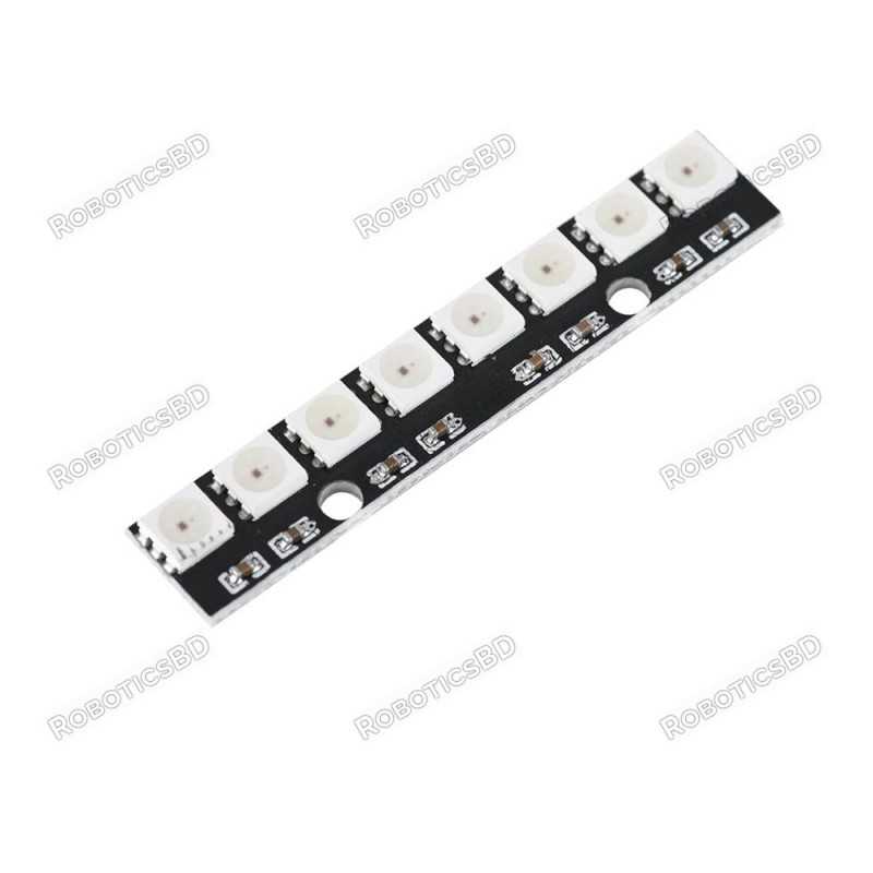 8-bit WS2812B 5050 RGB LED Built-in Full Color Driver Development Board Straight Robotics Bangladesh 8-bit WS2812B 5050 RGB LED Built-in Full Color Driver Development Board Straight Robotics Bangladesh