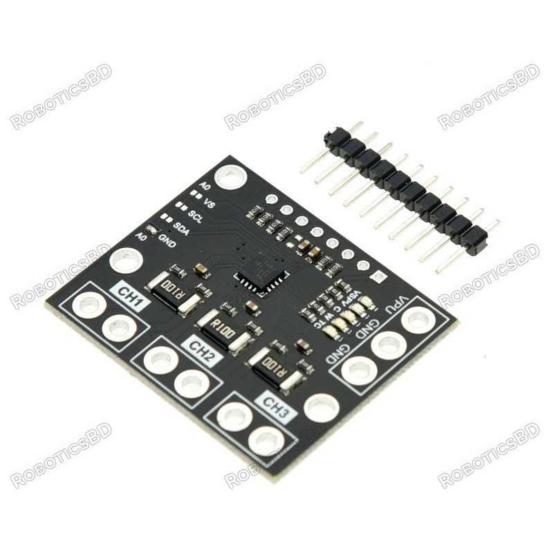 I2C SMBUS INA3221 Triple-Channel Shunt Current Power Supply Voltage Monitor Sensor Board Robotics Bangladesh I2C SMBUS INA3221 Triple-Channel Shunt Current Power Supply Voltage Monitor Sensor Board Robotics Bangladesh