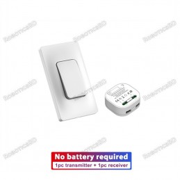 Kinetic Self Powered Wireless Switch Receiver Long-Distance 433MHz Battery-Free ON/OFF Control Module 220V Robotics Bangladesh