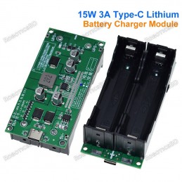 Type-C 15W 3A 18650 Lithium Battery Charger Module DC-DC Step Up Booster Fast Charge UPS Power Supply 9V Robotics Bangladesh