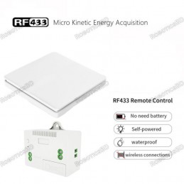 Waterproof Wireless Switch 433MHz Self Powered Remote Control Switch Battery-Free Wall Light Switch Robotics Bangladesh
