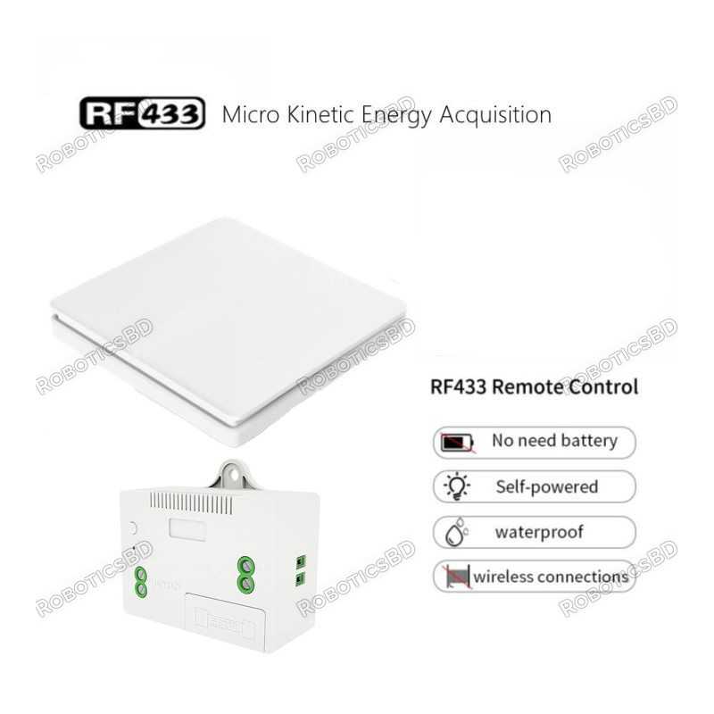 Waterproof Wireless Switch 433MHz Self Powered Remote Control Switch Battery-Free Wall Light Switch Robotics Bangladesh Waterproof Wireless Switch 433MHz Self Powered Remote Control Switch Battery-Free Wall Light Switch Robotics Bangladesh