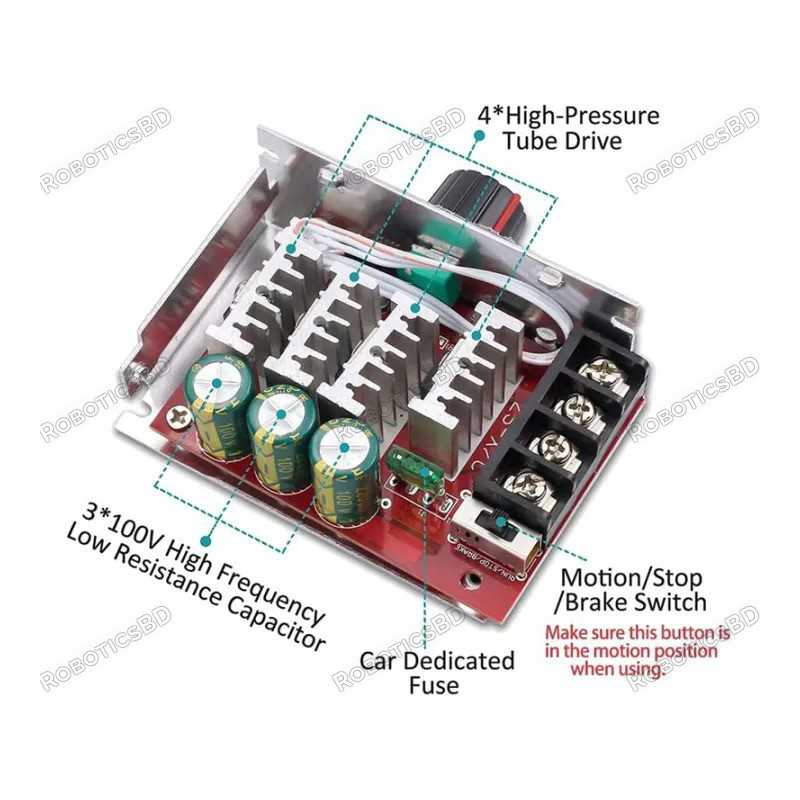 7-70V 30A PWM DC Motor Speed Controller Switch with 30 Amp Fuse Robotics Bangladesh 7-70V 30A PWM DC Motor Speed Controller Switch with 30 Amp Fuse Robotics Bangladesh