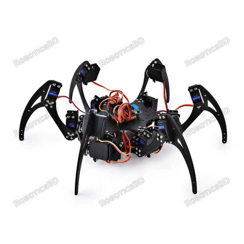 18 DOF Aluminium Metal Hexapod Robot Spider Six Foot/Feet Robotic Frame/Chassis Kit Robotics Bangladesh 18 DOF Aluminium Metal Hexapod Robot Spider Six Foot/Feet Robotic Frame/Chassis Kit Robotics Bangladesh
