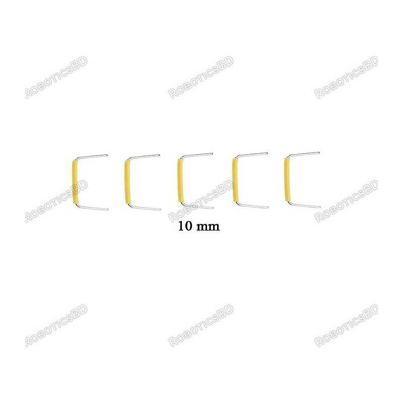 10mm - 12mm U-Shaped Solderless Breadboard Jumper Cable (Pack of 5) Robotics Bangladesh 10mm - 12mm U-Shaped Solderless Breadboard Jumper Cable (Pack of 5) Robotics Bangladesh