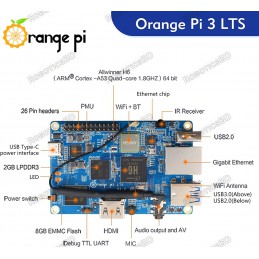 Orange Pi 3 LTS 2GB Complete Set Robotics Bangladesh
