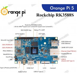 Orange Pi 5 4G with 5V 4A Adapter Robotics Bangladesh