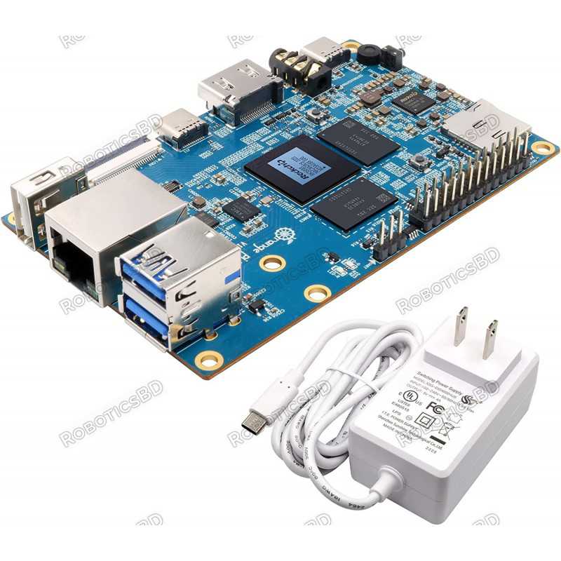 Orange Pi 5 4G with 5V 4A Adapter Robotics Bangladesh Orange Pi 5 4G with 5V 4A Adapter Robotics Bangladesh