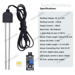 Soil Moisture Hygrometer Detection Humidity Sensor Module Corrosion Resistance Probe Robotics Bangladesh
