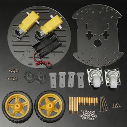 Mini Round Double Deck Chassis Kit 2WD Robotics Bangladesh