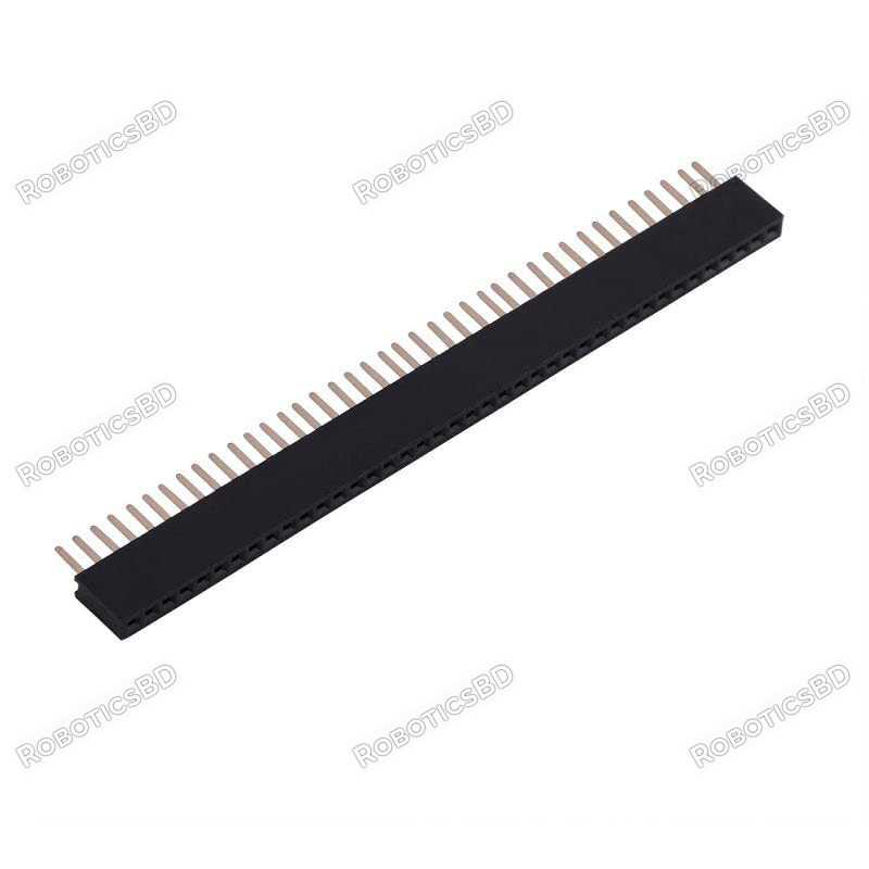1.27mm 1×40 Pin Female Single Row Pin Header Strip Robotics Bangladesh 1.27mm 1×40 Pin Female Single Row Pin Header Strip Robotics Bangladesh