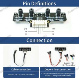 Yahboom 4 Channel Infrared Line Following Tracking Sensor Module Robotics Bangladesh