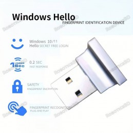 USB Fingerprint Reader for Windows 10 Hello Biometric Scanner for PC Robotics Bangladesh