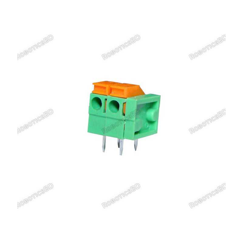 5.08mm Pitch Spring Terminal Connector 2P KF142R PCB Mounted Screw Connectors Robotics Bangladesh 5.08mm Pitch Spring Terminal Connector 2P KF142R PCB Mounted Screw Connectors Robotics Bangladesh