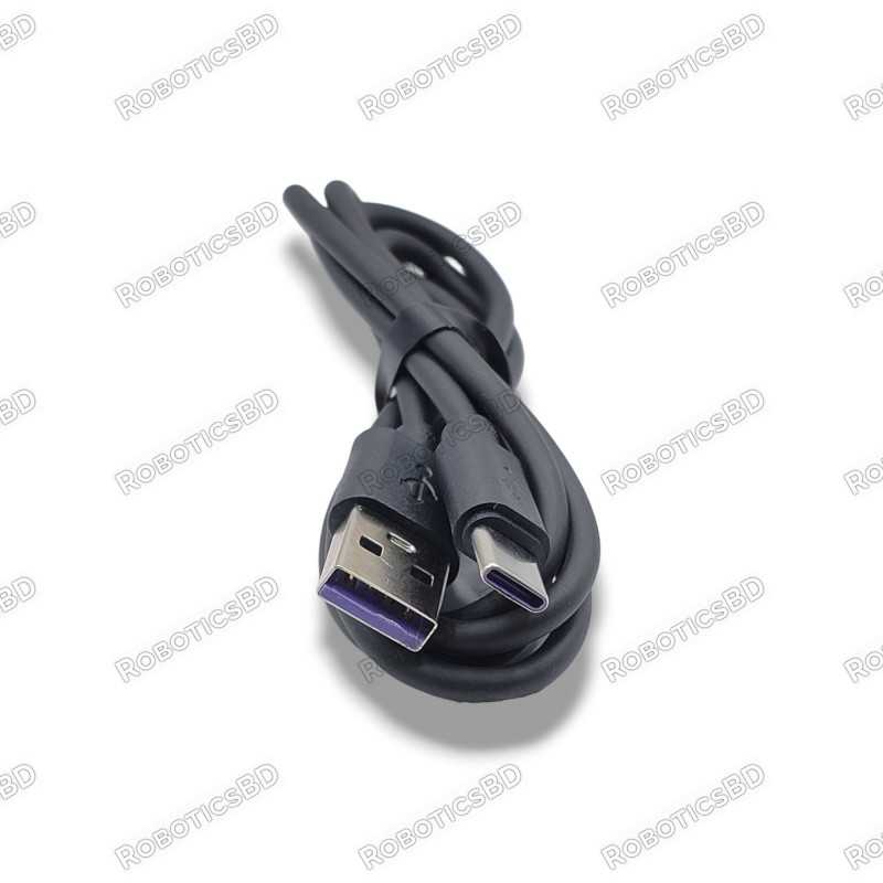 USB Type-C Cable 1meter for Arduino Robotics Bangladesh USB Type-C Cable 1meter for Arduino Robotics Bangladesh