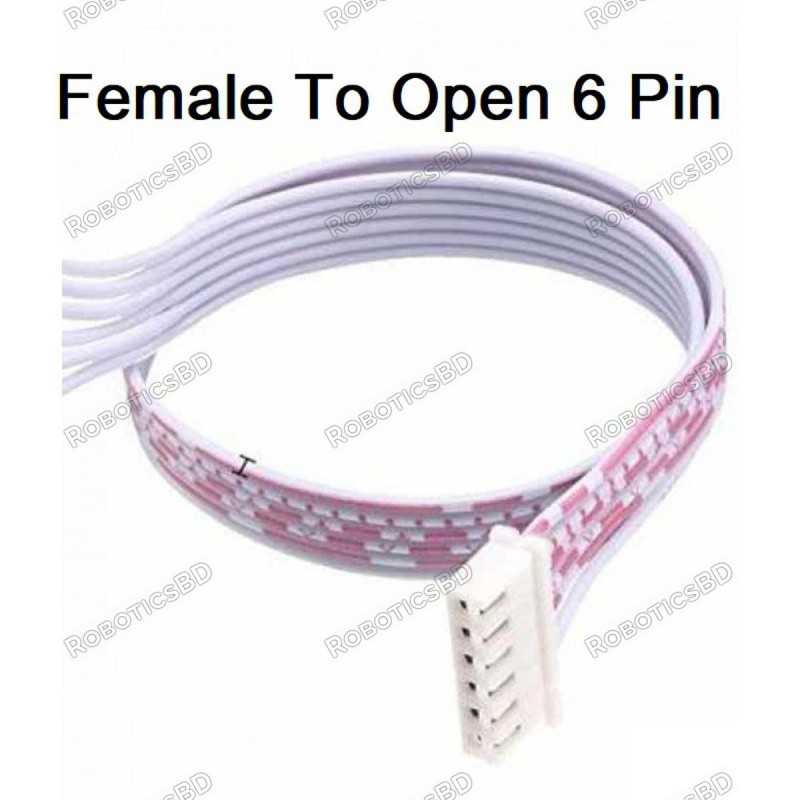 6 Pin JST XH Cable Connector Female to Open - 2. 6 Pin JST XH Cable Connector Female to Open - 2.