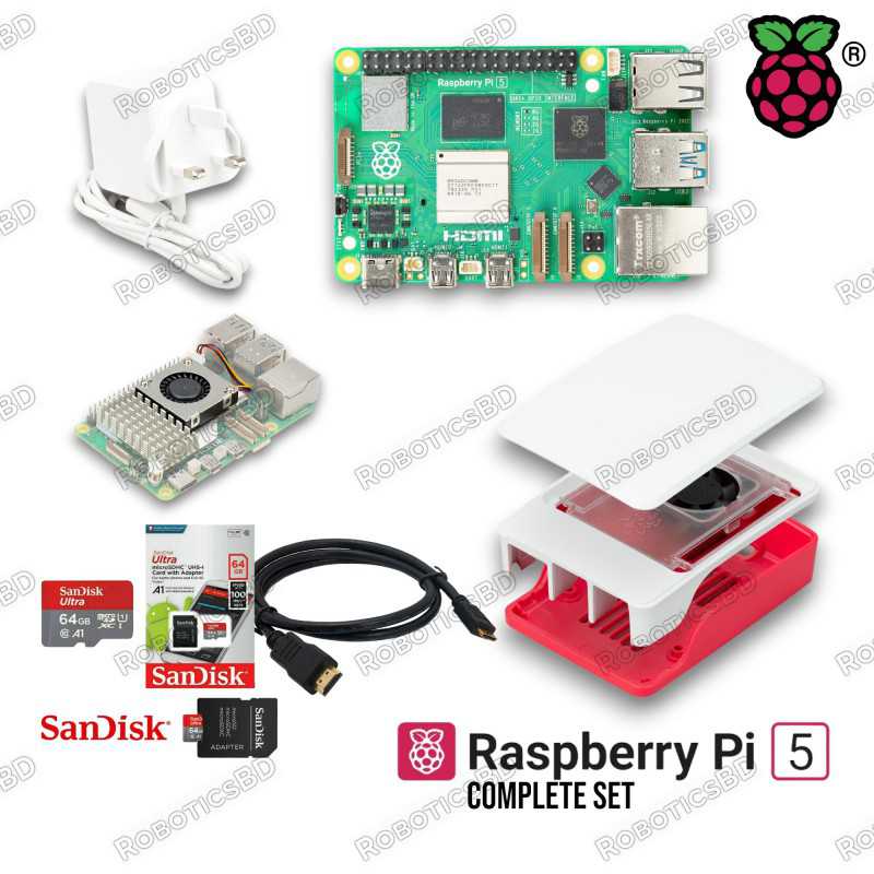 Raspberry Pi 5 8GB - Complete Set Robotics Bangladesh Raspberry Pi 5 8GB - Complete Set Robotics Bangladesh