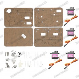 4 DOF Robotic Arm Acrylic DIY Unassembled Robotics Bangladesh