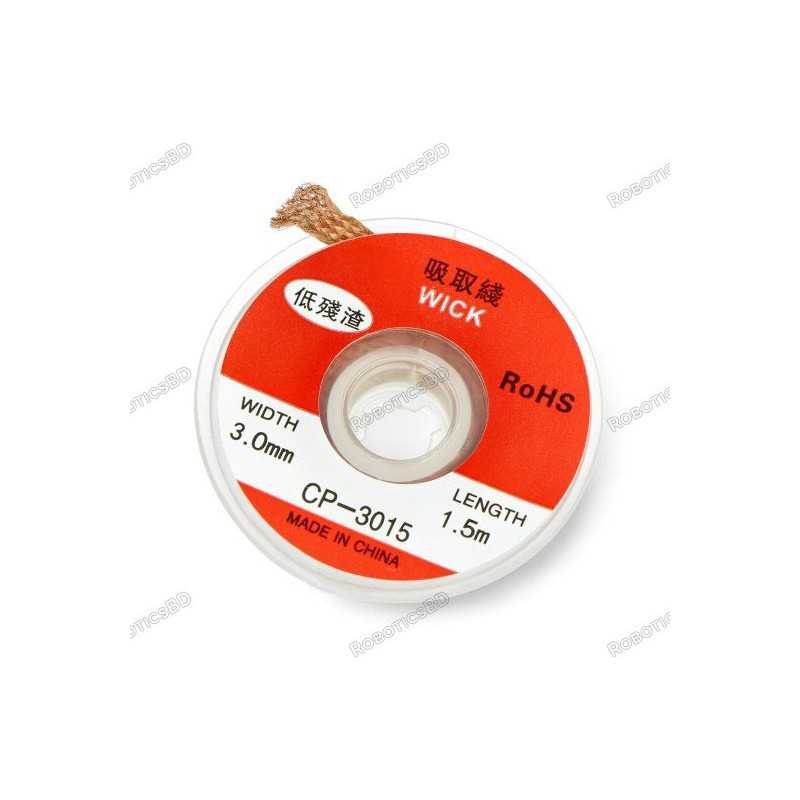 Desoldering Braid Solder Remover Wick 3mm Robotics Bangladesh Desoldering Braid Solder Remover Wick 3mm Robotics Bangladesh