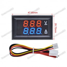 Dual Display 0-100V / 0-10A Panel Meter Robotics Bangladesh