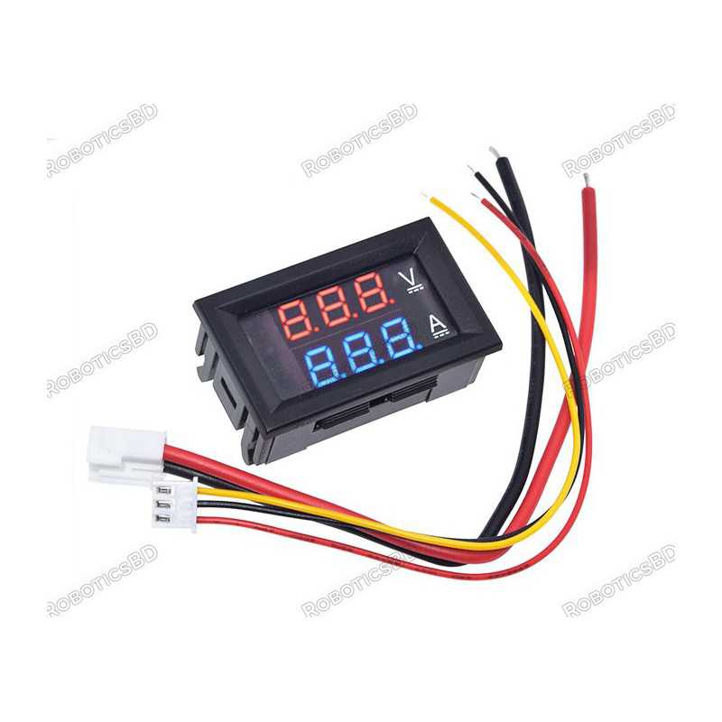 Dual Display 0-100V / 0-10A Panel Meter Robotics Bangladesh Dual Display 0-100V / 0-10A Panel Meter Robotics Bangladesh