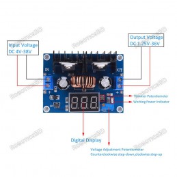 250W 8A Buck Converter XH-M404 Adjustable DC-DC Step-Down Module XL4016 Robotics Bangladesh