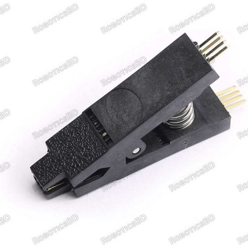 Programmer Testing IC Test Clip Black SOIC8/SOP8 Flash Chip IC Test Clamp Robotics Bangladesh Programmer Testing IC Test Clip Black SOIC8/SOP8 Flash Chip IC Test Clamp Robotics Bangladesh