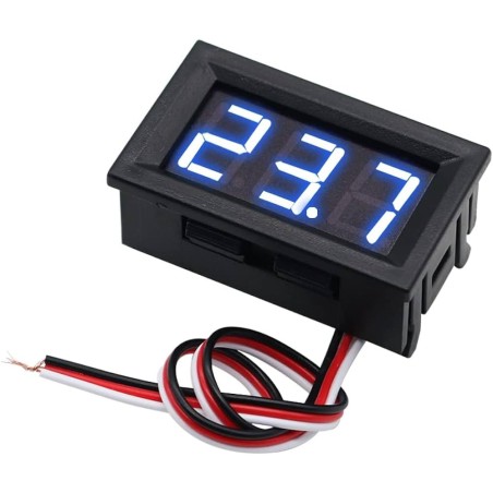 Mini Digital Voltmeter DC 0-30V 3 Digits 0.56" 3 Wire LED Panel Blue Robotics Bangladesh