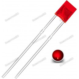 Red LED rectangular 2x5x7mm Robotics Bangladesh