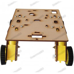 4WD Robotics Rover DIY Wooden Chassis With Motors & Wheels Robotics Bangladesh