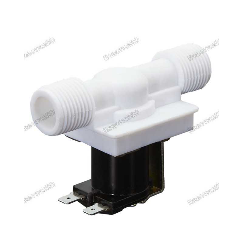 Plastic Water Solenoid Valve - 12V - 1/2" Nominal Robotics Bangladesh Plastic Water Solenoid Valve - 12V - 1/2" Nominal Robotics Bangladesh