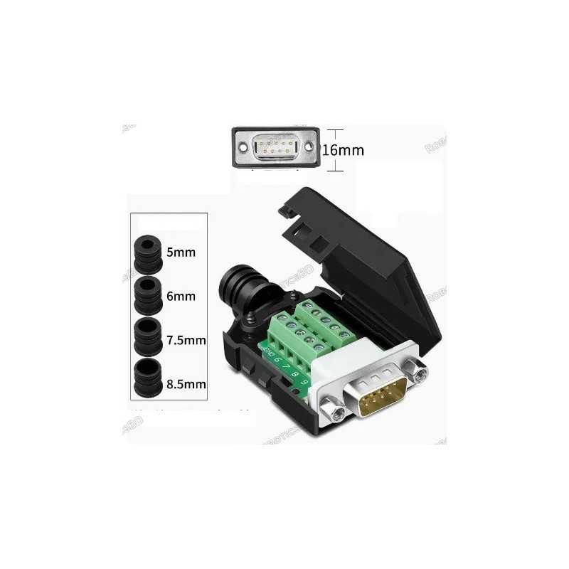 DE-9 (DB-9) Male Socket Connector to Terminal Block Breakout Robotics Bangladesh DE-9 (DB-9) Male Socket Connector to Terminal Block Breakout Robotics Bangladesh