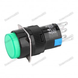 AL6 Push button Switch 5-Pin - Green LED Robotics Bangladesh