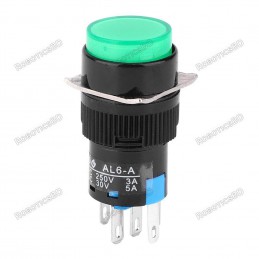 AL6 Push button Switch 5-Pin - Green LED Robotics Bangladesh
