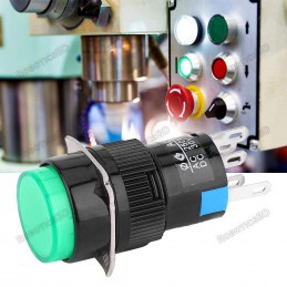 AL6 Push button Switch 5-Pin - Green LED Robotics Bangladesh