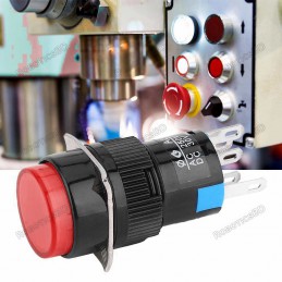 AL6 Push button Switch 5-Pin - RED LED Robotics Bangladesh