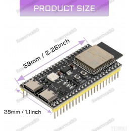ESP32 S3-WROOM-1 Dual Type-C USB N16R8 Micropython Board Robotics Bangladesh