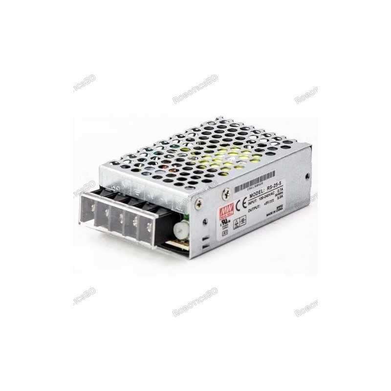 RS-25-5 Mean Well 25W 5V 5A Switching SMPS Power Supply Robotics Bangladesh RS-25-5 Mean Well 25W 5V 5A Switching SMPS Power Supply Robotics Bangladesh
