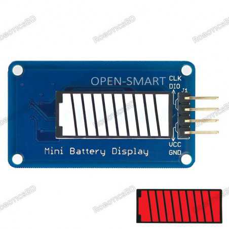 Open Smart Battery Style Digital Tube LED Battery Level Display Module Robotics Bangladesh