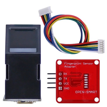 Open Smart Optical UART Serial Fingerprint Recognition Sensor Module with Adapter for Arduino Robotics Bangladesh