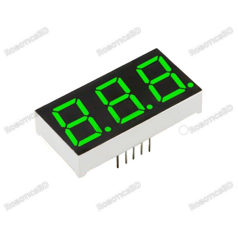 0.56 Inch 3 Digit 7 Segment Green Common Anode Display Robotics Bangladesh 0.56 Inch 3 Digit 7 Segment Green Common Anode Display Robotics Bangladesh