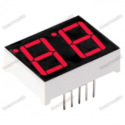 1 Inch 2 Digit 7 Segment Red Common Anode Display Robotics Bangladesh
