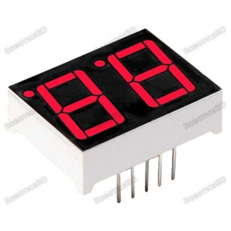 1 Inch 2 Digit 7 Segment Red Common Anode Display Robotics Bangladesh